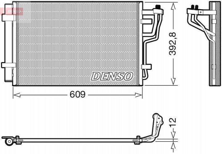 Конденсатор, кондиционер DENSO DCN41013 (фото 1)