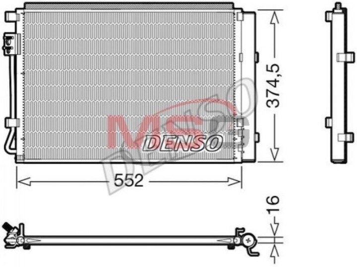 Конденсатор, кондиціонер DENSO DCN41017 (фото 1)