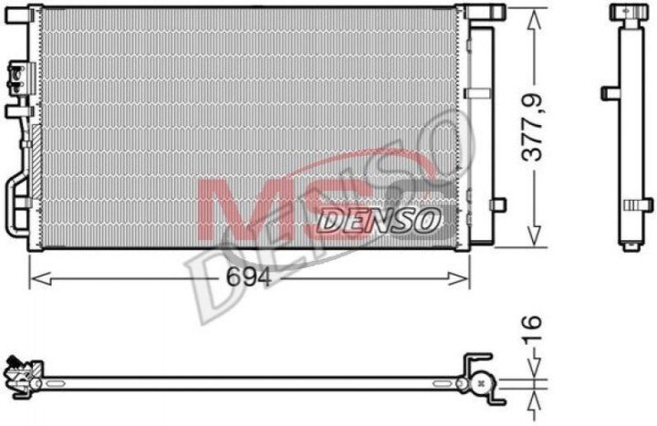 Конденсатор, кондиціонер DENSO DCN41019 (фото 1)