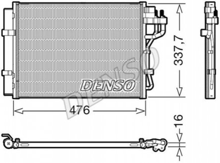 Конденсатор, кондиционер DENSO DCN41023 (фото 1)