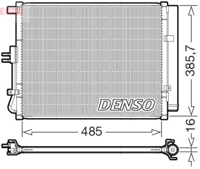 Конденсатор, кондиціонер DENSO DCN43007 (фото 1)