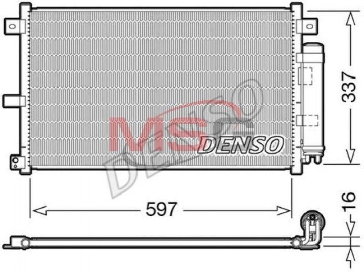 Конденсатор, кондиционер DENSO DCN44001 (фото 1)