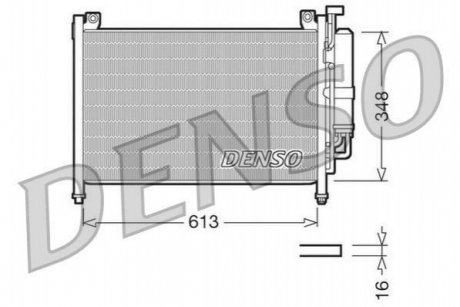 Радиатор кондиционера MAZDA 2 (DE_, DH_) 07-15 DENSO DCN44002