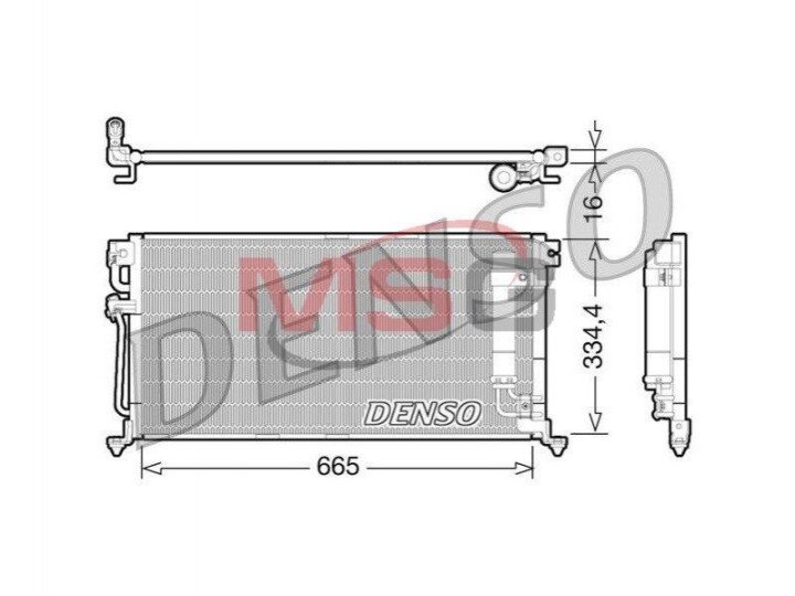 Конденсатор, кондиціонер DENSO DCN45003 (фото 1)