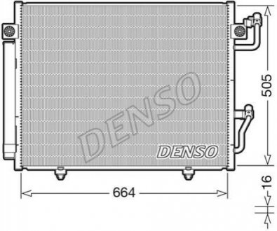 Конденсатор, кондиционер DENSO DCN45005 (фото 1)