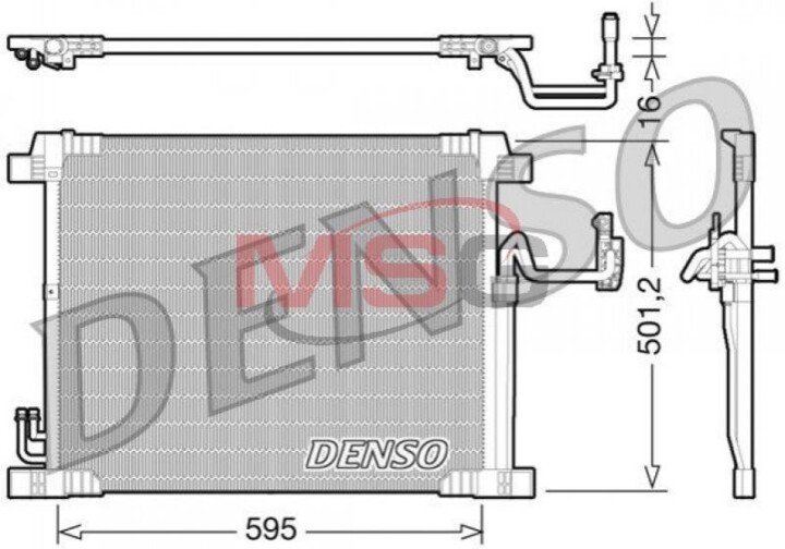 Конденсатор, кондиціонер DENSO DCN46012 (фото 1)