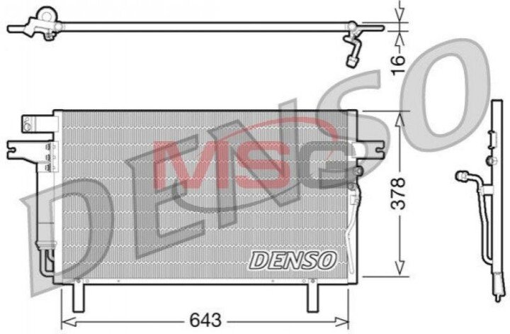 Конденсатор, кондиціонер DENSO DCN46016 (фото 1)