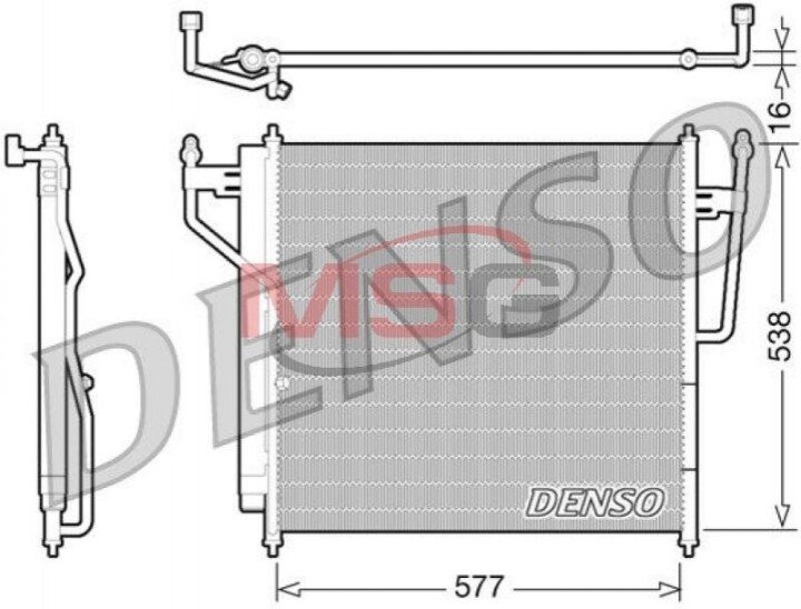 Конденсатор, кондиціонер DENSO DCN46017 (фото 1)