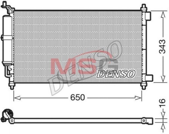 Конденсатор, кондиціонер DENSO DCN46020 (фото 1)