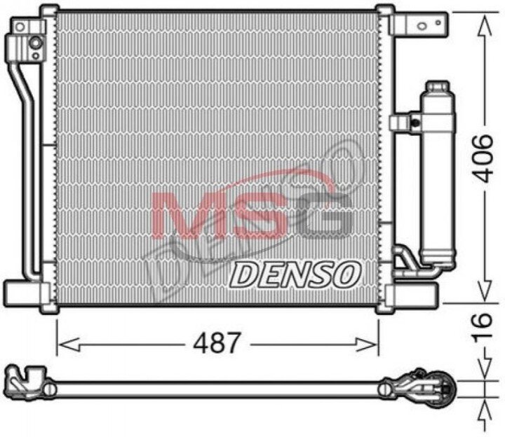 Радіатор кондиціонера DENSO DCN46021 (фото 1)