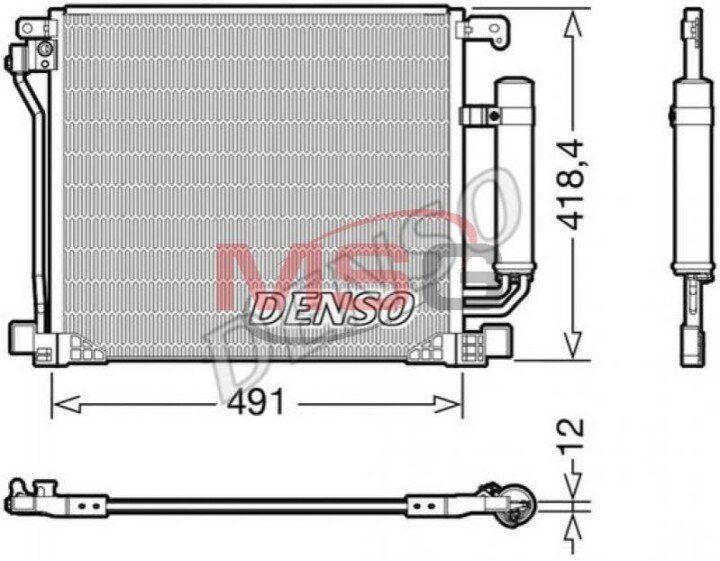 Конденсатор, кондиционер DENSO DCN46025 (фото 1)