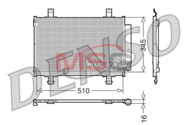 Конденсатор, кондиционер DENSO DCN47010 (фото 1)