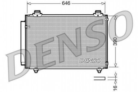 Конденсатор, кондиционер DENSO DCN50035 (фото 1)