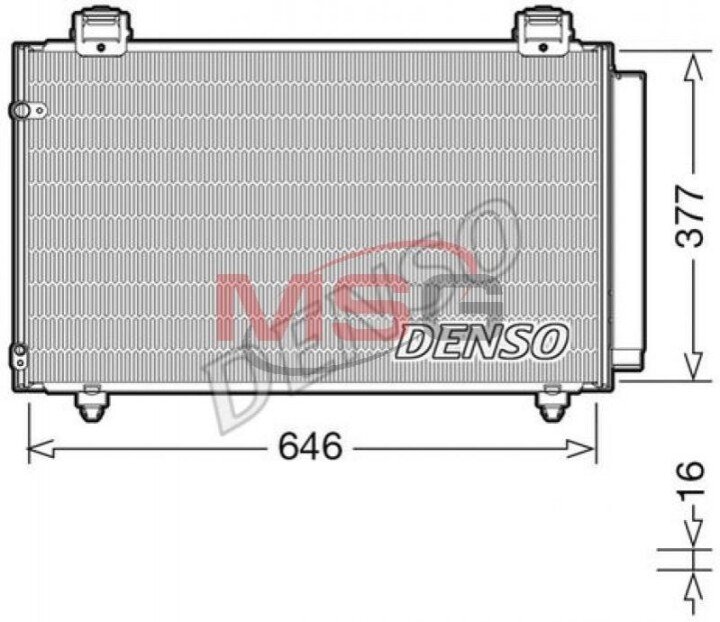 Конденсатор, кондиціонер DENSO DCN50043 (фото 1)