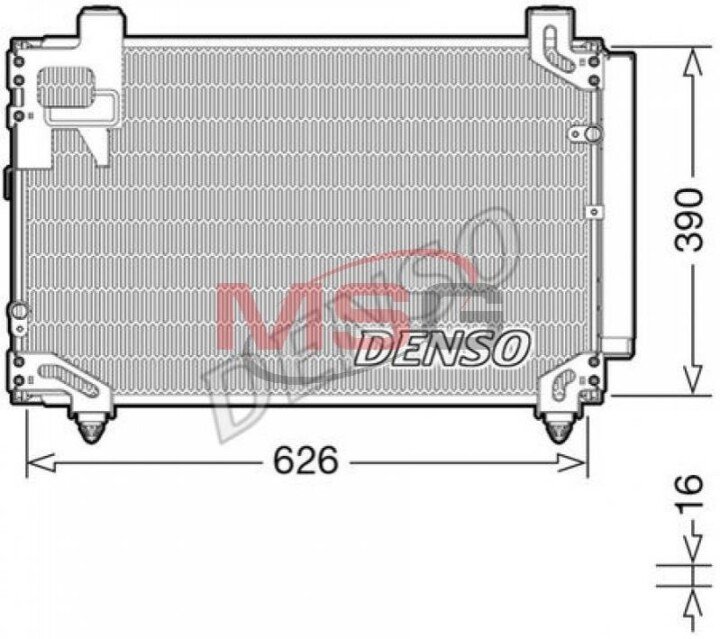 Конденсатор, кондиціонер DENSO DCN50044 (фото 1)