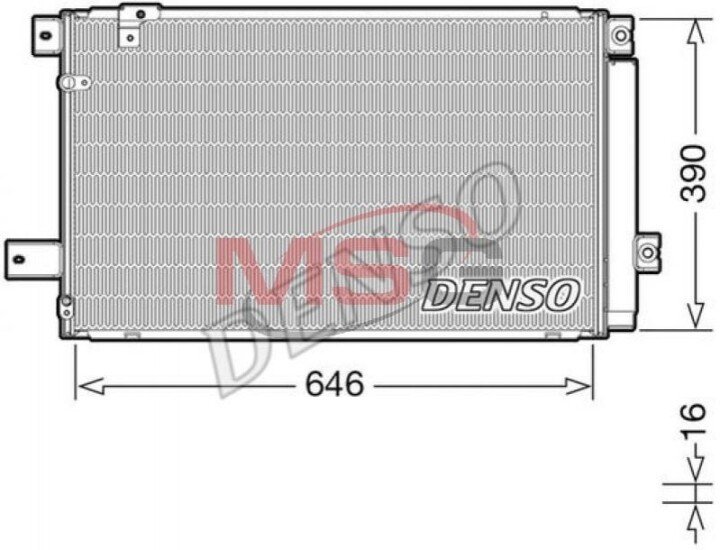 Конденсатор, кондиционер DENSO DCN50049 (фото 1)