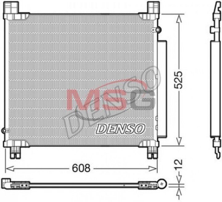 Конденсатор, кондиционер DENSO DCN50050 (фото 1)