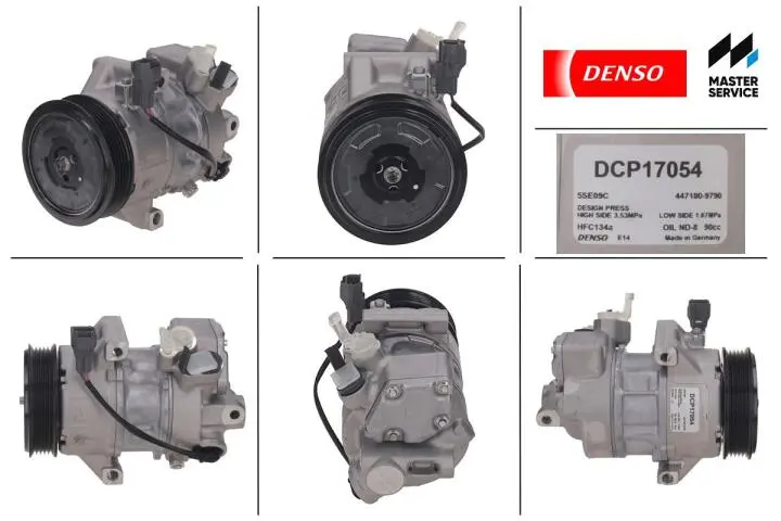 Компрессор кондиционера новый MITSUBISHI COLT VI (Z30) 04-12; SMART FORFOUR (454) 04-06 DENSO DCP17054 (фото 1)