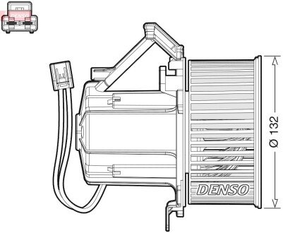 Вентилятор салона DENSO DEA02008