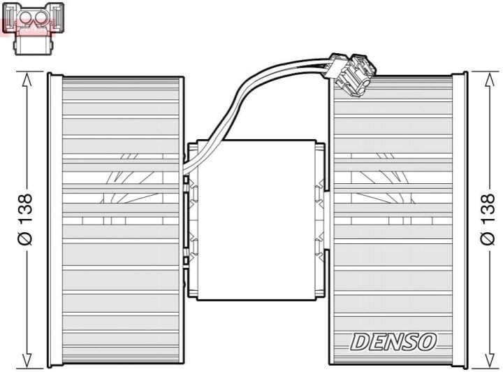 Вентилятор салону bmw x3 2004 - 2011 DENSO DEA05006 (фото 1)