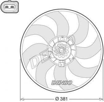 Вентилятор, охолодження двигуна DENSO DER02006 (фото 1)