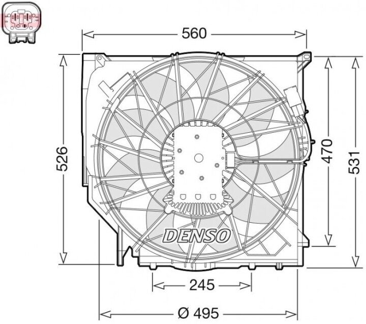 Вентилятор охолодження двигуна DENSO DER05008 (фото 1)