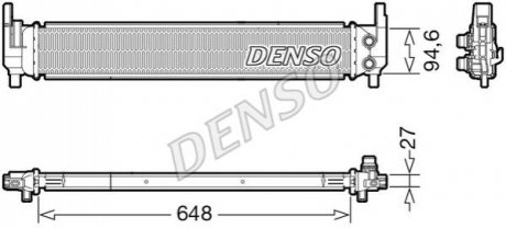 Радіатор, охолодження двигуна DENSO DRM02042