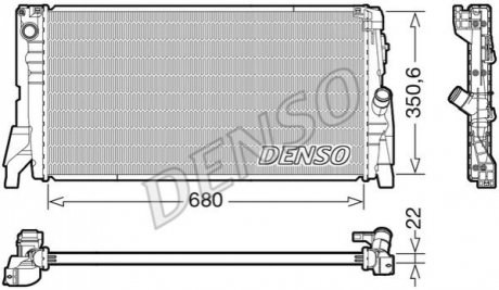 Радіатор охолодження двигуна DENSO DRM05118