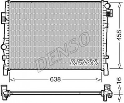Радиатор двигателя fiat freemont 2.0jtd 11- DENSO DRM09054