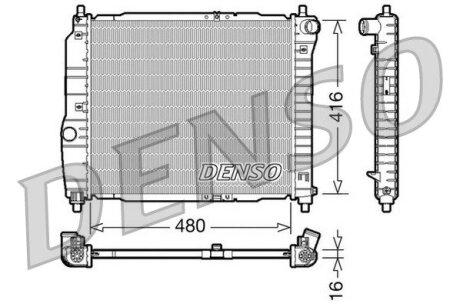 Радіатор CHEVROLET/DAEWOO Aveo/Kalos "1,2-1,5" 02>> DENSO ="DRM15003"