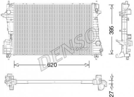 Радиатор, охлаждение двигателя DENSO DRM15009 (фото 1)