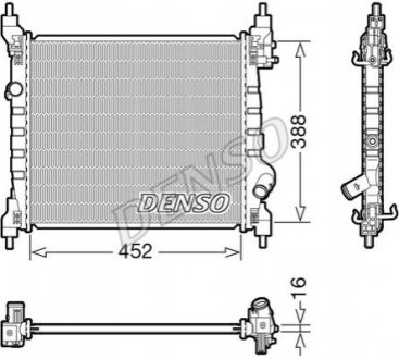 Радіатор, охолодження двигуна DENSO DRM15014