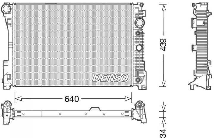 Радіатор двигуна Mercedes c-class 01.11- DENSO DRM17048 (фото 1)