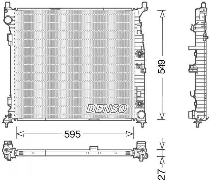 Радиатор, охлаждение двигателя DENSO DRM17055 (фото 1)