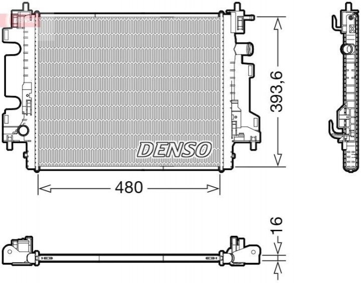 Радиатор, охлаждение двигателя DENSO DRM23113 (фото 1)