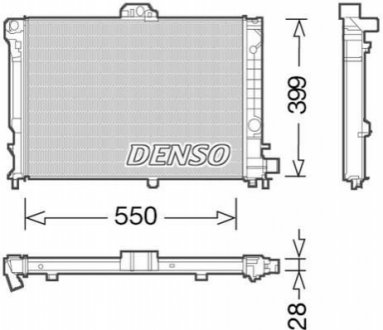 Радиатор, охлаждение двигателя DENSO DRM25010 (фото 1)