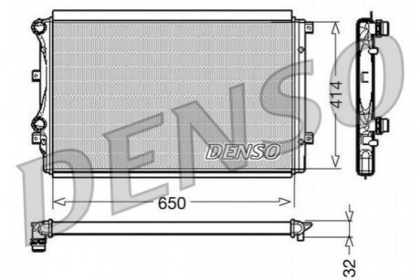 Радиатор двигателя skoda octavia DENSO DRM32015