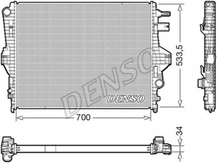 Радіатор, охолодження двигуна DENSO DRM32050 (фото 1)