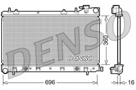 Радиатор, охлаждение двигателя DENSO DRM36002 (фото 1)