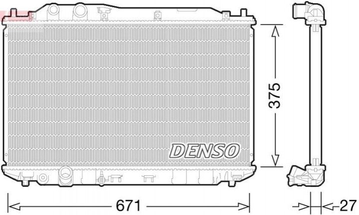 Радіатор honda civic \'\'1,8" 05-12 DENSO DRM40029 (фото 1)