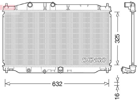 Honda civic ix 1.4 i-vtec радиатор двигателя DENSO DRM40043 (фото 1)