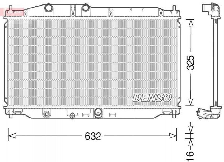 Honda civic ix 1.4 i-vtec радиатор двигателя DENSO DRM40043 (фото 1)