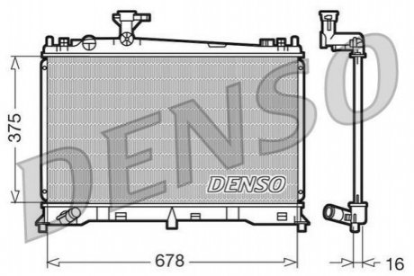 Радіатор mazda 6 02- DENSO DRM44010 (фото 1)