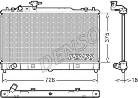 Радіатор mazda 6 02- DENSO DRM44033