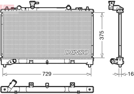 Радиатор охлаждения DENSO DRM44038