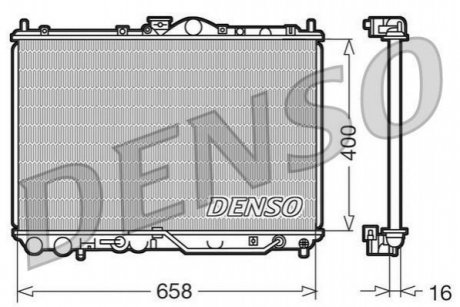 Радиатор, охлаждение двигателя DENSO DRM45011 (фото 1)