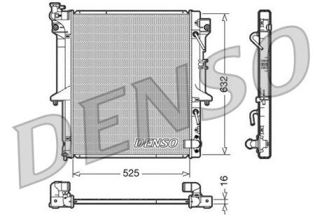 Радиатор, охлаждение двигателя DENSO DRM45018