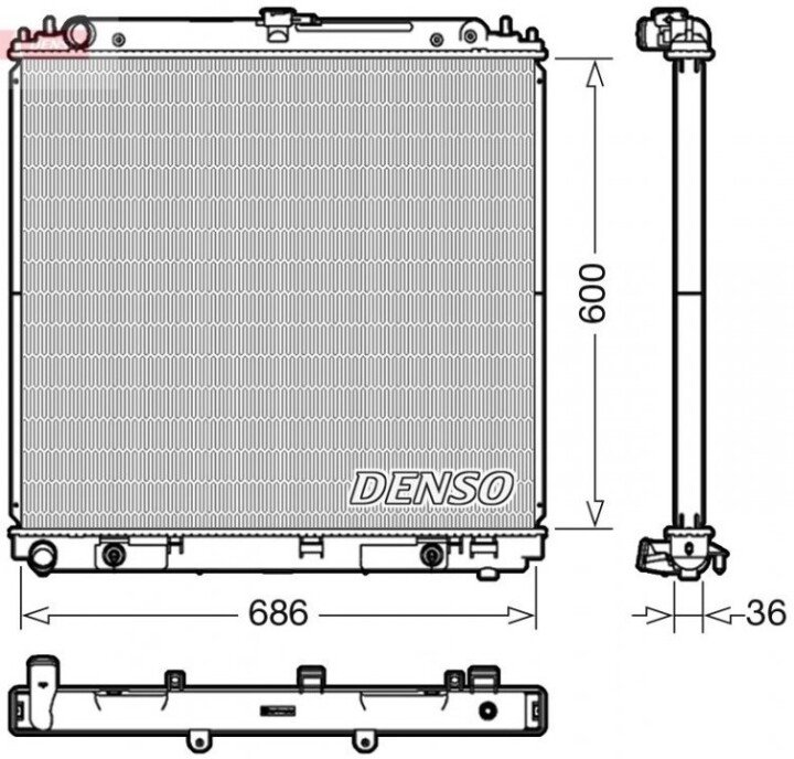 Радіатор, охолодження двигуна DENSO DRM46042 (фото 1)