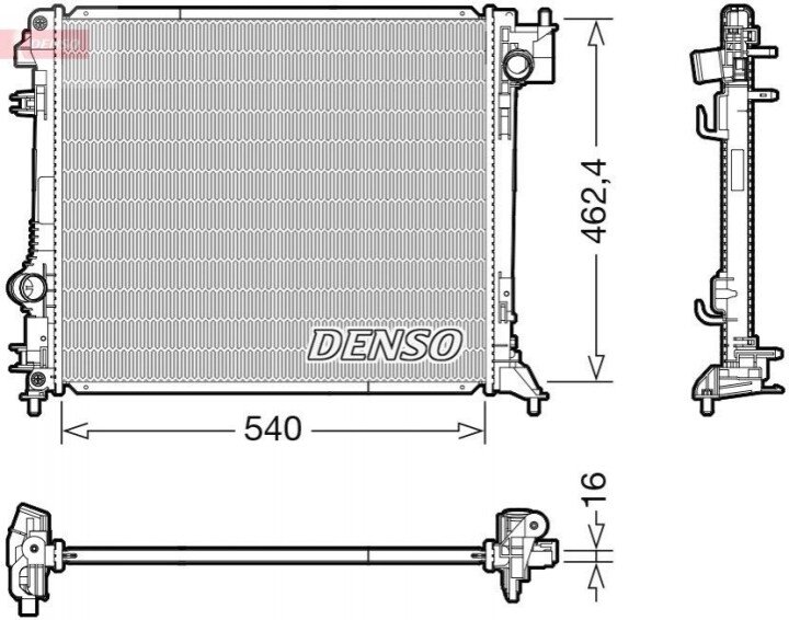 Радиатор, охлаждение двигателя DENSO DRM46063 (фото 1)