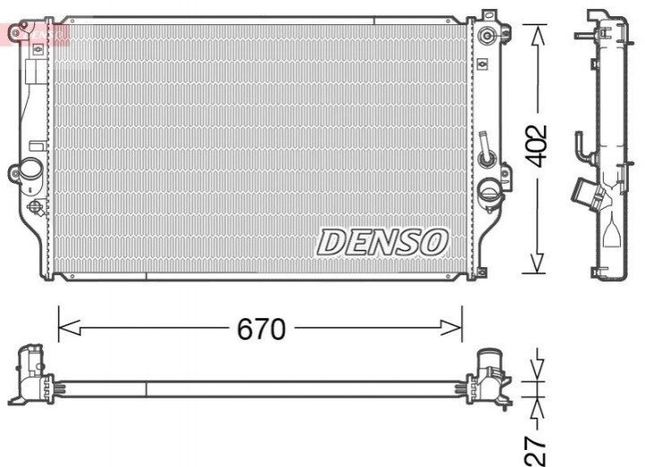 Радиатор двигателя toyota rav4 iv 2.2 d4-d DENSO DRM50092 (фото 1)